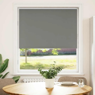 vidaXL Verdunkelungsrollo Grau 115x175cm Stoffbreite 110,7cm Polyester 4011157