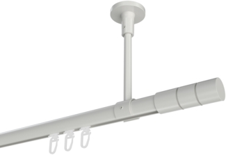 Innenlauf-Gardinenstangen-Set Sonette Elanto 400 cm (geteilt in 2 x 200 cm), 1-läufig, 20 mm Ø Weiß