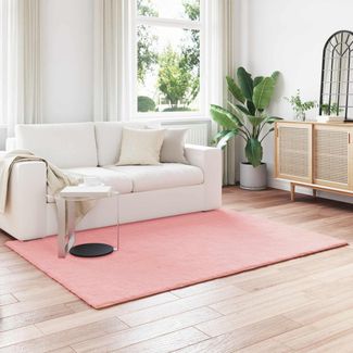 vidaXL Rutschfester Teppich aus Kunstkaninchenfell OLITE Rosa 42021704