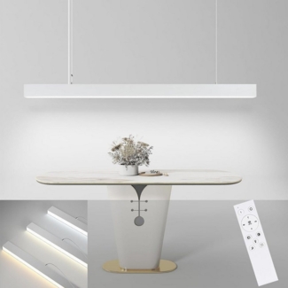 Nettlife LED Pendelleuchte Esstisch Dimmbar Schwarz Hängelampe 150CM Höhenverstellbar, Dimmbar, Höhenverstellbar, 3000K bis 6500K