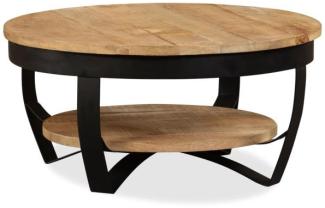 vidaXL Couchtisch Raues Mangoholz Massiv 65 x 32 cm