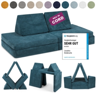Linodino Kindersofa Spielsofa I aus Schaumstoff Bausteine I Spielcouch für Kinder, 3 Jahre Garantie