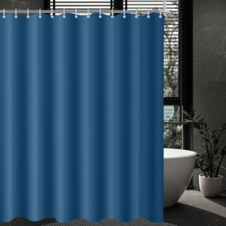 Duschvorhang 180x220cm Dunkelblau Wasserabweisend Antischimmel Polyester Stoff
