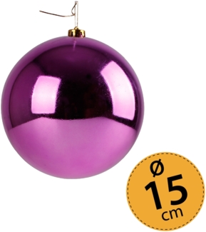 Christbaumkugel Weihnachtskugel ⌀ 15 cm Baumschmuck Deko-Kugel lila glänzend