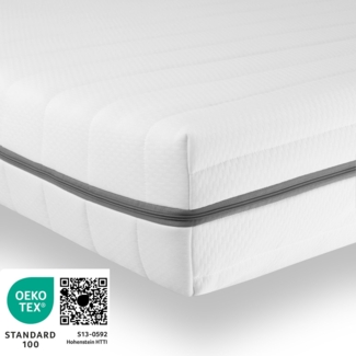Matratze 140x190, Kaltschaum, Orthopädische 7 Zonen Matratze, Härtegrad H3