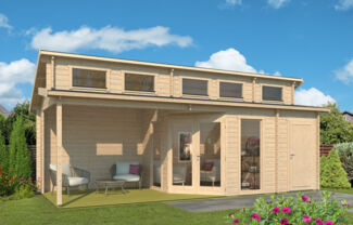 Fjordholz Gartenhaus Modell Kono 44 D Farblos