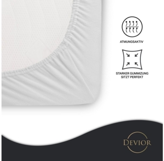 Devior Spannbettlaken Fleece 100% Polyester, kuschelig warmes Winterspannbettlaken, 140 g/m², Fleece, Gummizug: Rundumgummizug, Wärmehaltendes Bettlaken 180x200 cm für Boxspringmatratze bis 32cm