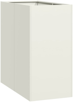 vidaXL Pflanzgefäß Weiß 40x80x80 cm Stahl 860774