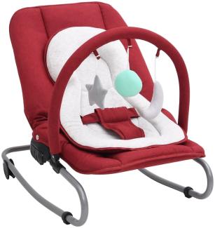 vidaXL Babywippe, Stahl, 77 x 46 x 58 cm, Rot