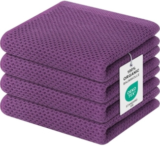 Geschirrtücher 100% Baumwolle 4er Set Weiche handtücher Premium Saugfähig