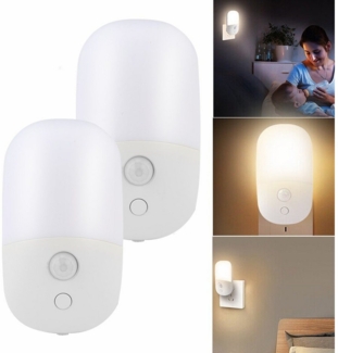 WILGOON Nachtlicht Nachtlicht mit Dämmerungssensor, Steckdose, Dimmbar, Energieeffizienz, LED fest integriert, WarmWeiß, 3Modi, Nachtlicht Kinderzimmer, Schlafzimmer, Küche, Flur, Treppe