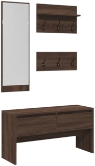 vidaXL 4-tlg. Garderoben-Set Braun Eichen-Optik Holzwerkstoff 847925