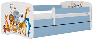 Raumhirsch Furniture Kinderbett 70x140, 80x160, 80x180 cm - Komplettset mit Matratze & Schublade (Bett für Mädchen, Einzelbett für Kinder von 2-12 Jahren, Rausfallschutz und Lattenrost), verschiedene Farben & Designs