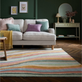 FLAIR RUGS Wollteppich Abstract Flow, rechteckig, Höhe: 10 mm, Abstract Swirl Teppich