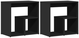 vidaXL Beistelltische 2 Stk. Schwarz 50x30x50 cm Holzwerkstoff 840558