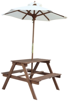 Kindersitzgruppe Mia mit Sonnenschirm holz