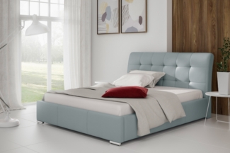 99rooms Idalgo Polsterbett Velours MONOLITH Silber 120x200 cm mit Bettkasten