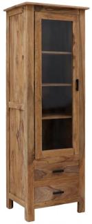 Vitrine Rami 60x180x45 aus indischem Sheesham-Massivholz