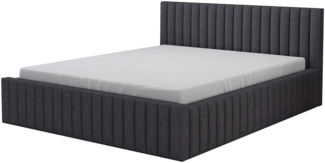 Polsterbett LOG-OM 120x200 ohne Matratze mit Bettkasten und Lattenrost. Farbe: PFEFFER 5