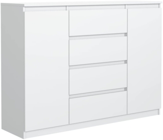 meble masztalerz Kommode Mit 2 Türen & 4 Schubladen, 120 cm – Hochglanzfront/Matt, modern