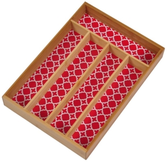 Besteckkasten aus Bambus 35x25x5cm Besteckeinsatz Schubladeneinsatz Besteckbox