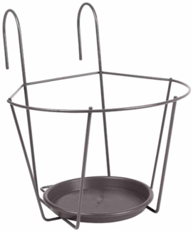 JARDIFER Haken-Blumentopfhalter 25 cm grau