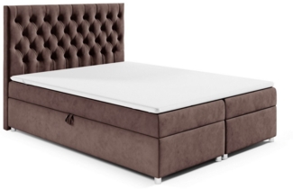 Best for Home Boxspringbett mit Bettkasten Doppelbett Trinity K14 Bonellfederkern inkl 7cm Topper (140x200 160x200 180x200 200x200 cm, Bonell-Matratze, gepolstertes Kopfteil, Polsterbett versch. Größen), mit oder ohne Topper, Flexible Liefermöglichkeit...