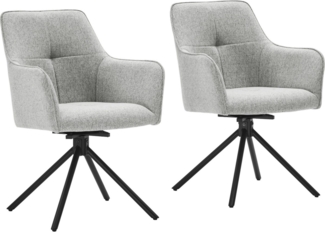 OTTO home Drehstuhl Haily (Set), hochwertiger Strukturstoff, robustem Metallgestell