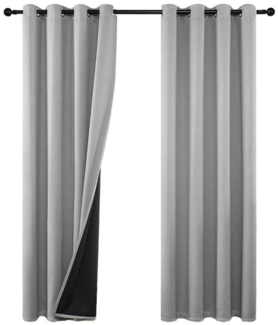 OKWISH Verdunkelungsvorhang 2er Set Verdunklungsvorhänge Vorhang Vorhänge Gardinen Curtains, Ösen (2 St), verdunkelnd, Polyester, Schlafzimmer Thermovorhang Ösen Wärmeisolierend gegen Kälte Blickdicht