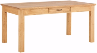 loft24 Esstisch Selma, Esszimmertisch, Küchentisch, Holztisch mit Schublade, Kiefer