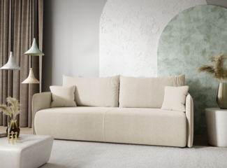 Sofa 2-Sitzer mit Schlaffunktion CALGARY Stoff Curio Creme