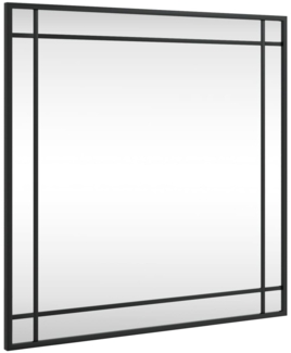 vidaXL Wandspiegel Schwarz 60x60 cm Quadratisch Eisen 358635