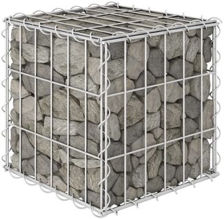 vidaXL Würfel-Gabionen-Hochbeet Stahldraht 30x30x30 cm 145648