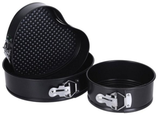 Spetebo Backform 3er Set Springformen Antihaft - 3 Formen, (Set 3-tlg), antihaftbeschichtet