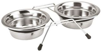 Nobby Doppelnapf Edelstahl Silent Diner 400 ml