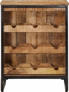 vidaXL Weinregal für 9 Flaschen 55x33x70 cm Massivholz Mango 4009949