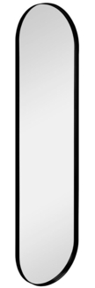 Rahmenspiegel Britney / Britta , Glas, Metall , Schwarz, Verspiegelt , 40 x 150 x 0 cm