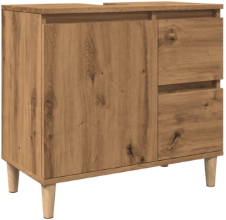 vidaXL Waschbeckenunterschrank Artisan-Eiche 65x33x60 cm Holzwerkstoff 857121