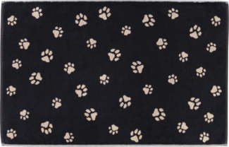 Cawö Badematte Duschvorleger We love Dogs 6247-93 Pfoten Schwarz 50x80