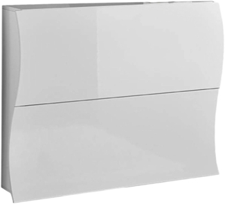 Dmora Schuhregal Ape, Mehrzweckschrank mit 2 Falttüren, Schuhregal für den Eingangsbereich, 100 % Made in Italy, 101 x 27 x 82 cm, glänzend weiß,