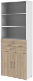 Aktenschrank in Sonoma Eiche - 80x212,5x34,4cm (BxHxT)