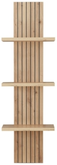 Stella Trading CORE Wandboard in Artisan Eiche Optik - Vielseitig einsetzbares Wandregal mit 3 Böden - 38 x 120 x 22 cm (B/H/T)
