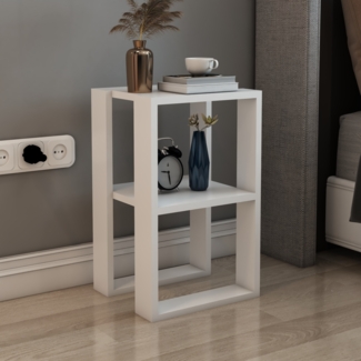 Beistelltisch Thyholm 55x30x30 cm Weiß [en. casa]