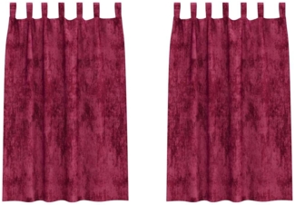 vidaXL Vorhang mit Vorhängen 2 pcs Weinrot 175 x 140 cm Samt 4107714