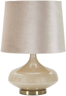 Dmora Tischlampe Greci, Schreibtischleuchte, Büroleuchte, Arbeitslampe, 35x35 h51 cm, Perlweiß