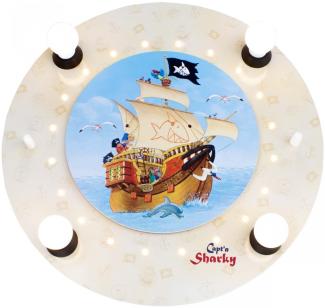 Elobra No. 130803 Deckenleuchte Capt'n Sharky auf hoher See 4-flammig, Beige