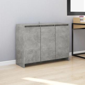 vidaXL Sideboard Betongrau 102x33x75 cm Holzwerkstoff 809777