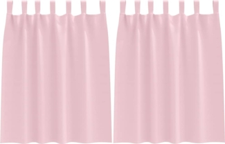 vidaXL Verdunkelungs-Vorhänge mit Ringen 2 pcs Babyrosa 140 x 140 cm 4107628