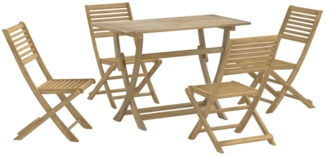 vidaXL 5-tlg. Garten-Essgruppe Massivholz Akazie 3214250