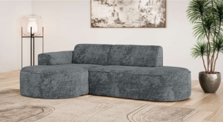 OTTO home Ecksofa ADELLA XL Design-Sofa mit Recamiere rechts/links, 263/159/76 cm, L-Form XL mit Wellenunterfederung, runde Form, auch in Cord